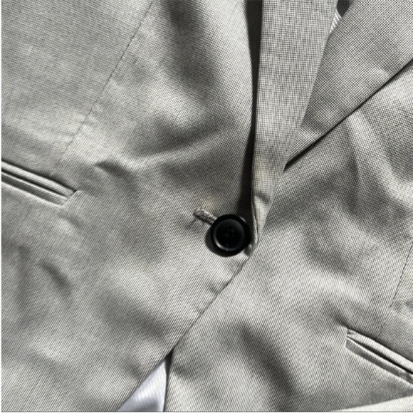 H&M Gray One button Blazer jacket - Picture 2 of 3